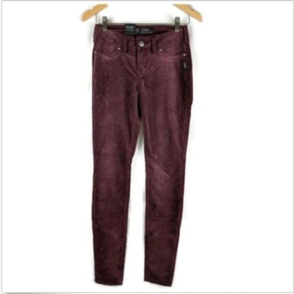 Silver Suki Corduroy Jegging Super Skinny Pants Womens 25 x 31‎ Wine Purple New